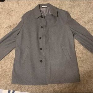 Men’s Chaps Grey Long Pea Coat